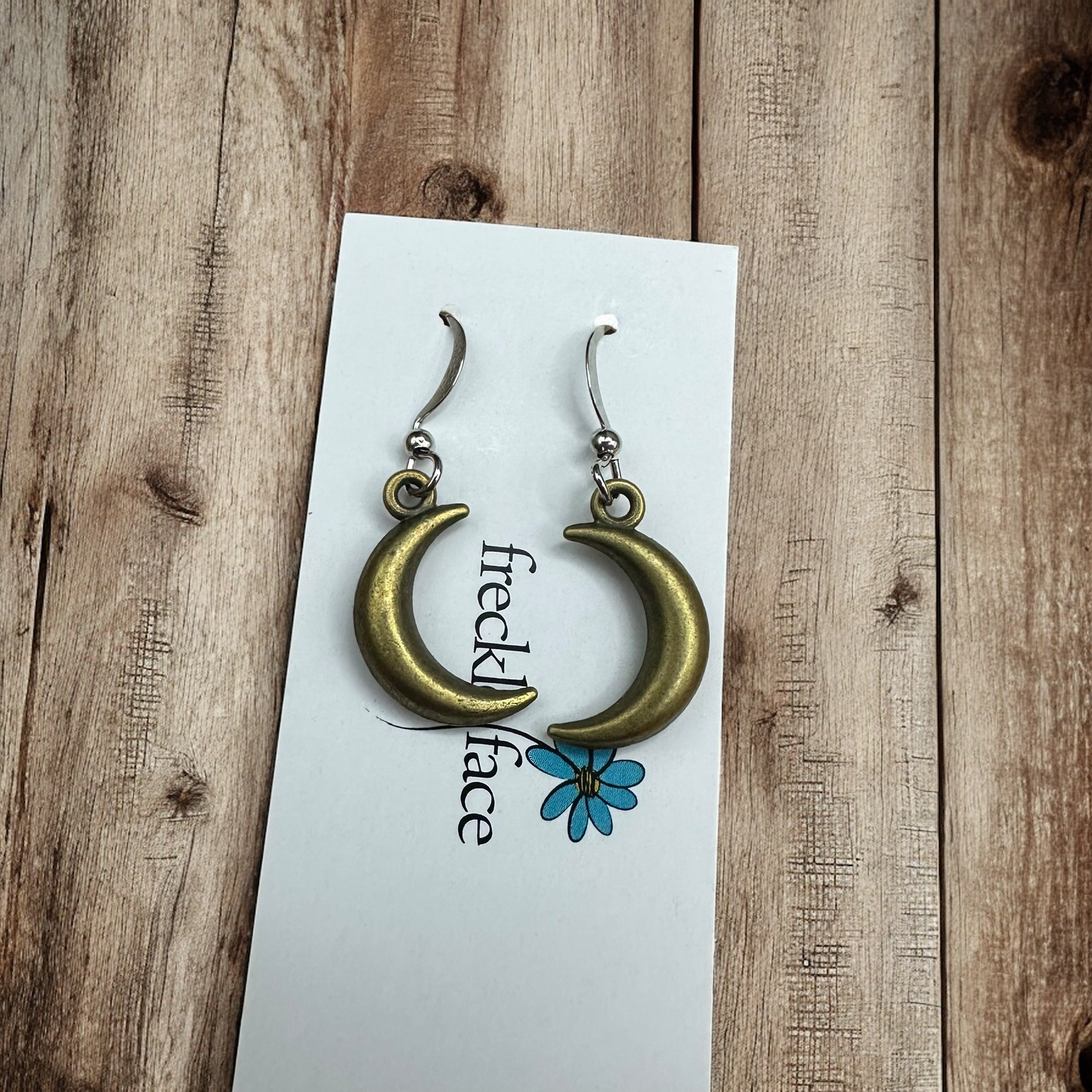 Boucles d'oreilles Lune Bulle - Forme Croissant 3D, Hypoallergéniques, Sans nickel
