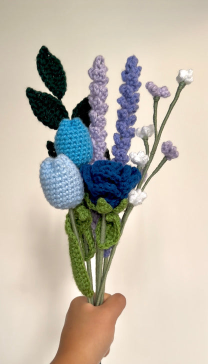 Handmade ZODIAC Crochet Flower Bouquet: Acrylic Cotton Yarn