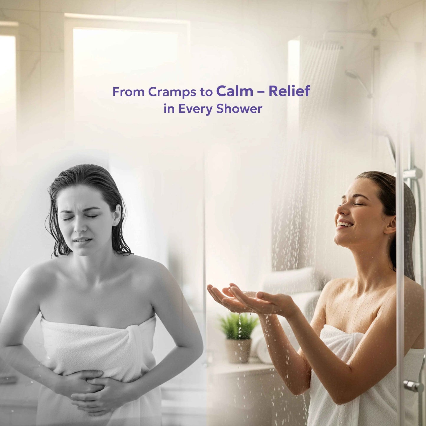Vaporisateurs de douche Zen & Hearth Cycle Comfort – Aromathérapie bien-être avec de la sauge sclarée, de la lavande et du géranium pour des rituels apaisants pendant le cycle menstruel – Fabriqué au Canada