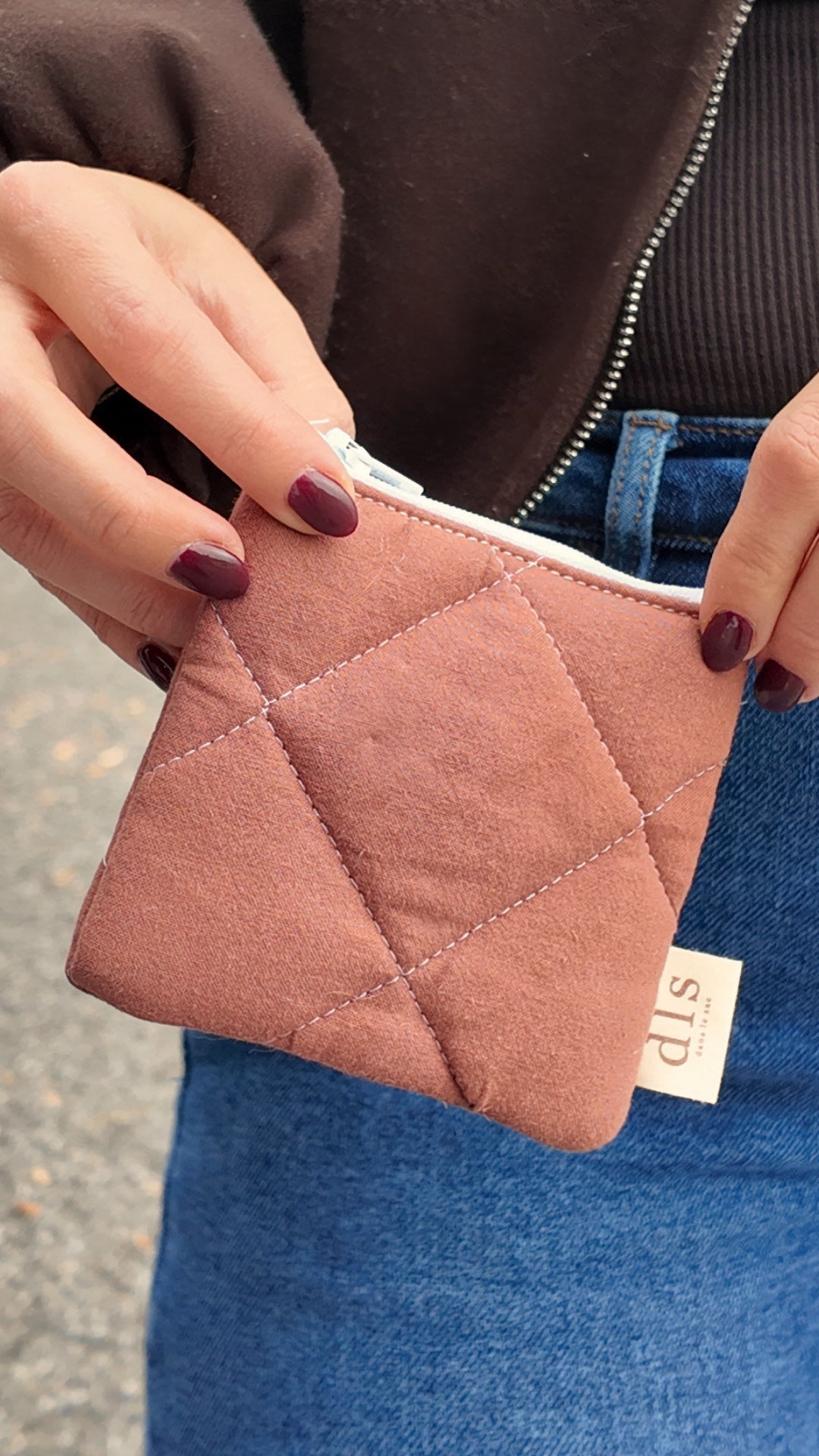Quilted cotton purse