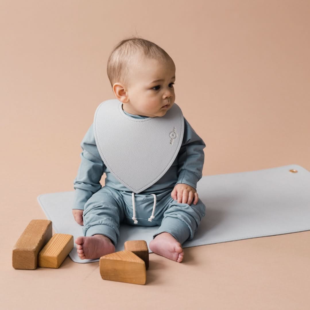 Vegan Leather Baby Changing Mat | Blue