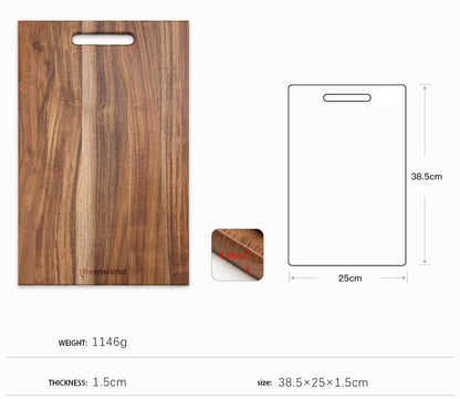 Planche à découper en bois d'acacia – Billot durable et facile à nettoyer pour la cuisine et la salle à manger