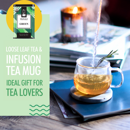 Coffret Cadeau Tasse à Thé pour Thé Vert en Vrac & Infusion
