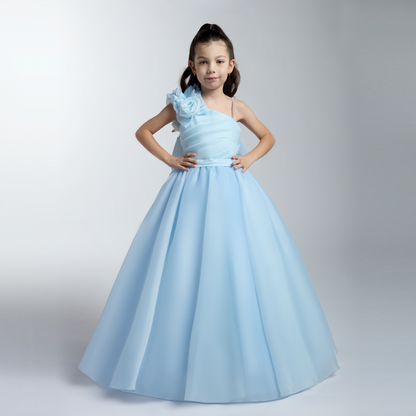 Robe de soirée élégante pour filles Majestic Bloom
