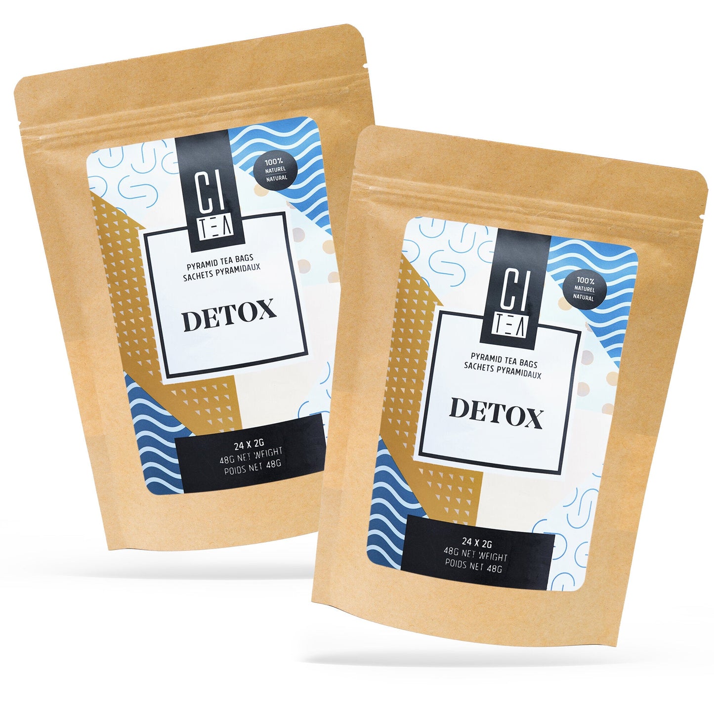 Sachets de thé pyramidaux Détox à base de plantes