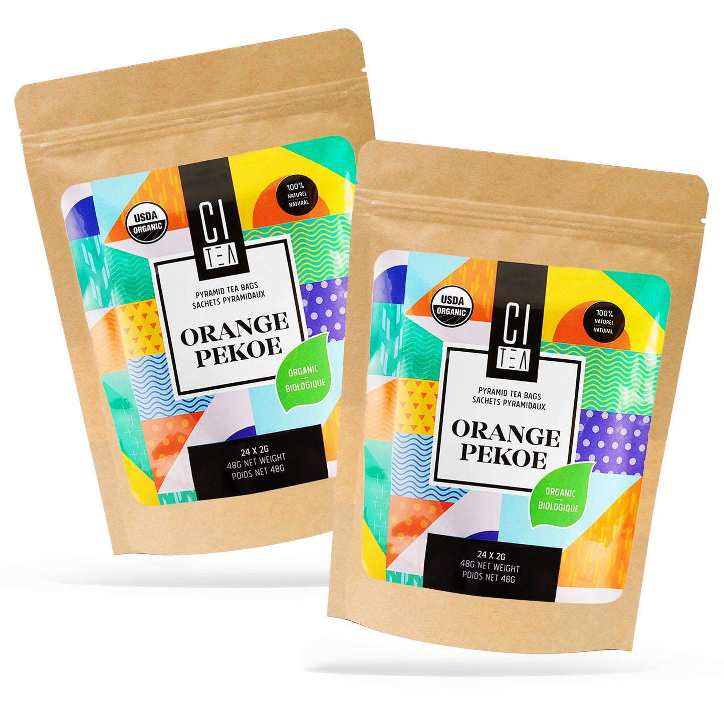 Orange Pekoe biologique - 24 sachets de thé pyramidaux