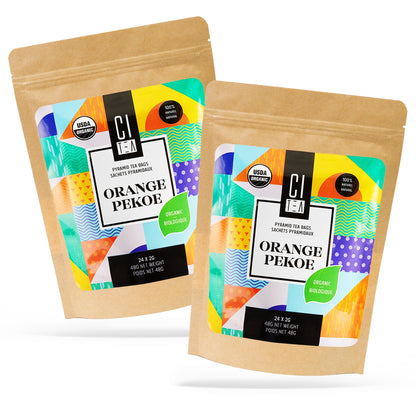 Orange Pekoe biologique - 24 sachets de thé pyramidaux