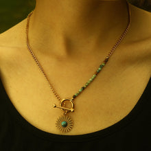 McKENZIE - Natural Stone Boho-Chic Gold Necklace