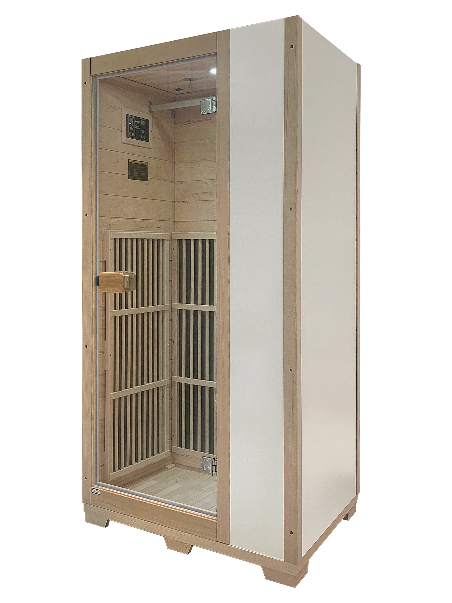Blisspod | Vienne | Sauna infrarouge lointain | Pruche du Canada très faible champ électromagnétique | 185 cm H x 90 cm L x 65 cm P | 1 personne