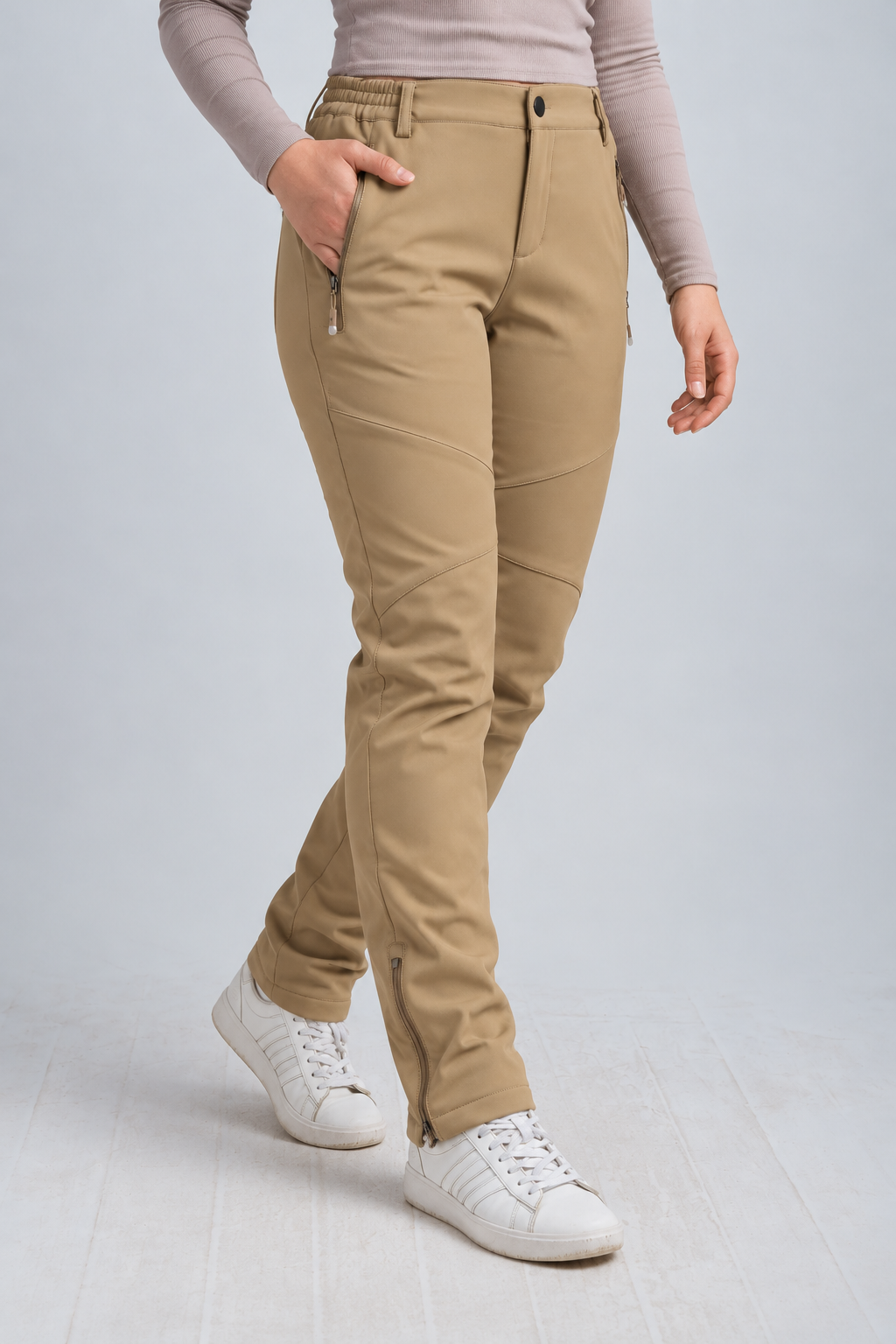 [Khaki] Women's High Waist V2 Adventure Water Resistant Pants