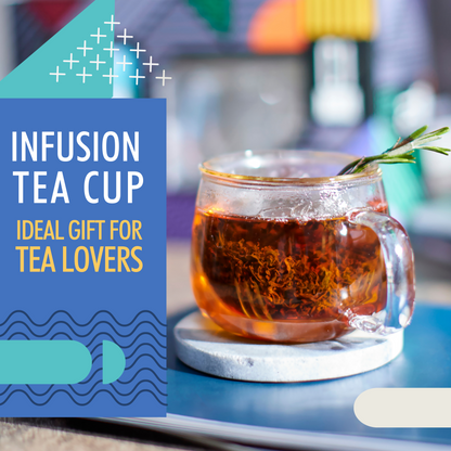 Tasse à thé en verre avec infuseur pour thé en vrac