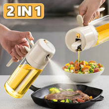 Bouteille Vaporisateur d'Huile 2-en-1, Distributeur d'Huile pour Barbecue et Cuisine, Vaporisateur d'Huile d'Olive, Vaporisateur d'Huile de Cuisson pour Cuisine et Pâtisserie, Bouteille de Vinaigre