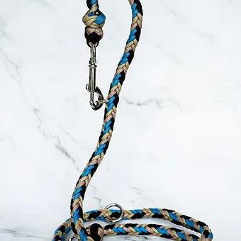 Laisse de Luxe pour Animaux de Compagnie en Macramé Style Océan Lila Pawtique