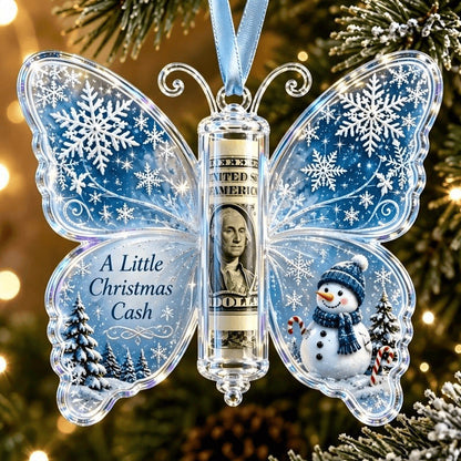 Christmas Butterfly Cash Gift Ornament