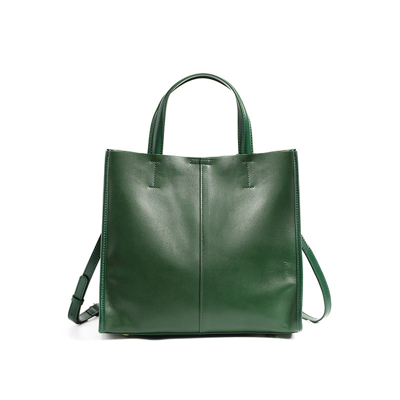 Sac à main élégant et polyvalent en cuir véritable haut de gamme pour femme