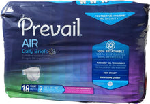 Couches pour adultes Prevail Air Daily Briefs Ultimate plus absorbency, taille 2 - paquet de 18