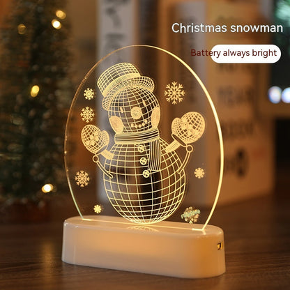 LED Christmas Night Light – Reindeer Ambience Lamp, Warm White, USB/Battery