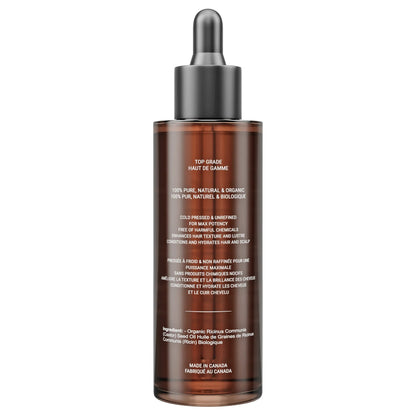 Canadian Grace Huile de Ricin Noire de Jamaïque 100 % Biologique – Pour la Croissance des Cheveux, les Bords et la Force des Racines