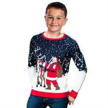 Pull garçon Père Noël et Renne