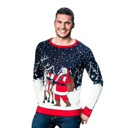 Pull Père Noël et rennes