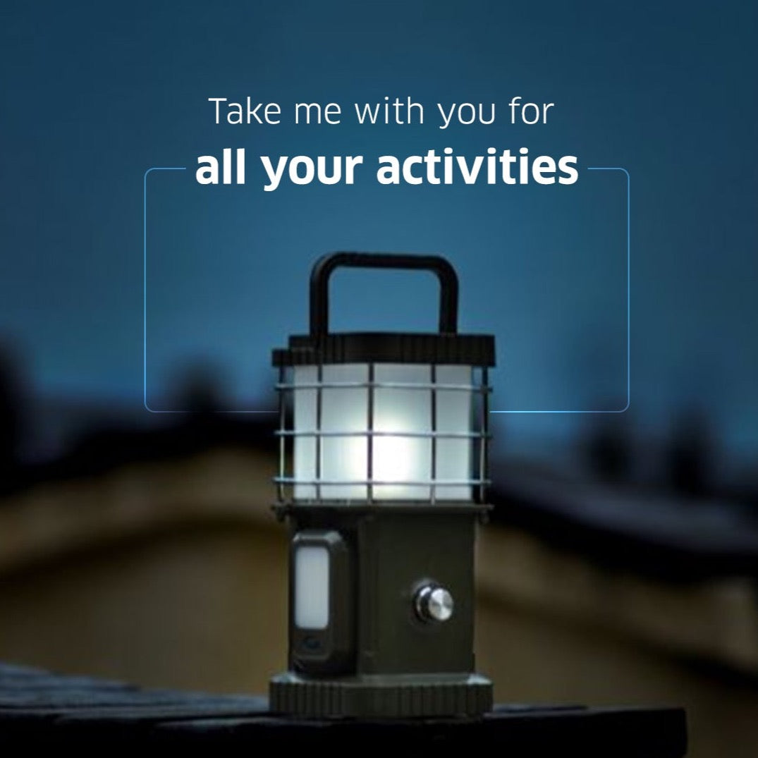 TRU De-LIGHT BUDDY Lampe LED dimmable / Batterie externe / Enceinte Bluetooth / Lampes latérales indépendantes - Musique / Décoration - Tout-en-un