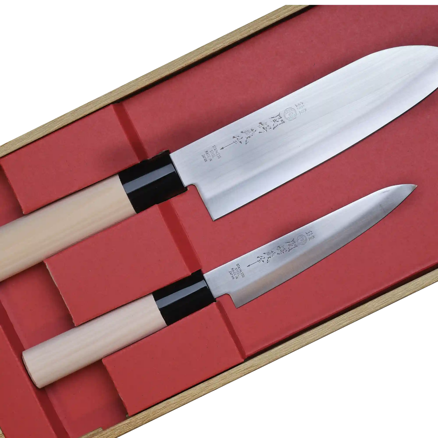 Ensemble de couteaux 2 pièces Santoku et Petty - Fabriqué au Japon