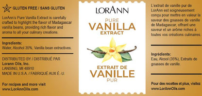 Pure Vanilla Extract - 4 oz. - 16 oz. - 1 Gallon - 5 Gallons - Ships Free Within Canada on Orders Above CAD $199