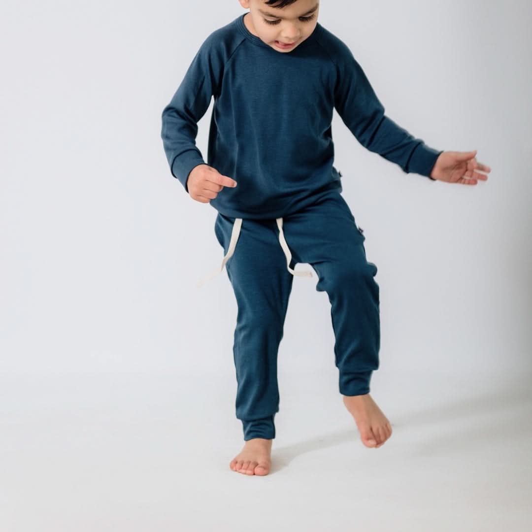 Kids Bamboo Lightweight Joggers | Seaglass