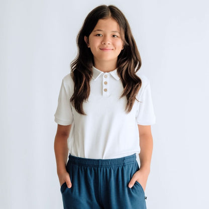 Kids' Bamboo Polo Shirt | White