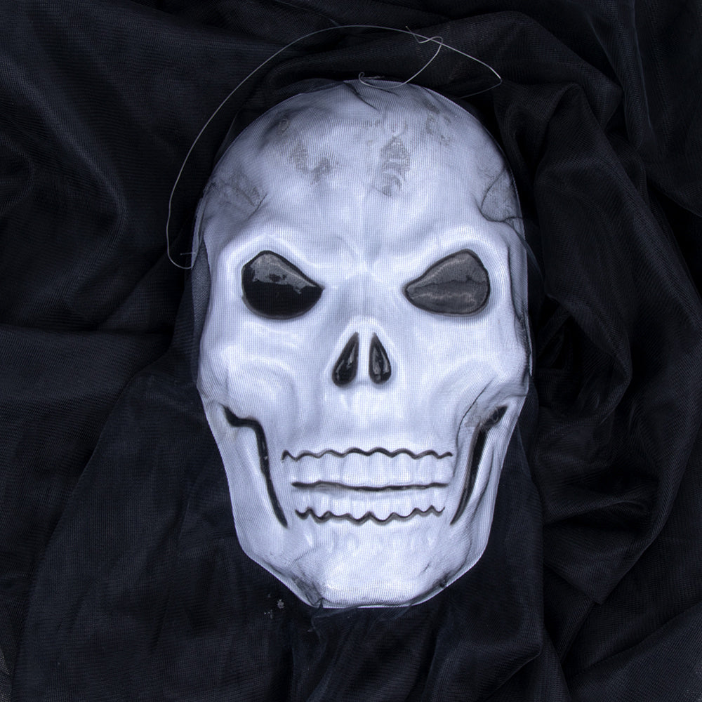 Décoration de crâne suspendu effrayant – Décoration de squelette fantôme d'Halloween pour intérieur et extérieur