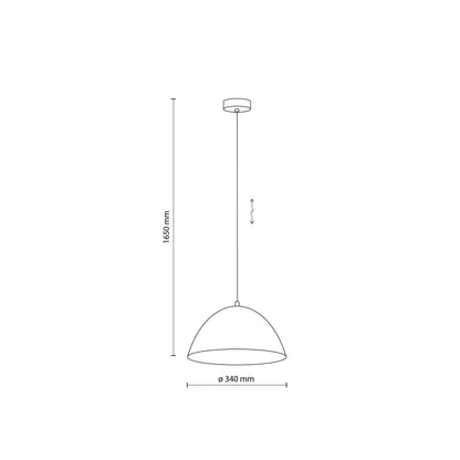 Suspension dôme FARO pour îlot de cuisine, table de salle à manger et intérieurs modernes