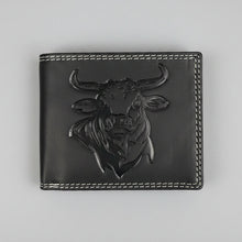 Portefeuille en cuir gaufré de bœuf pour homme