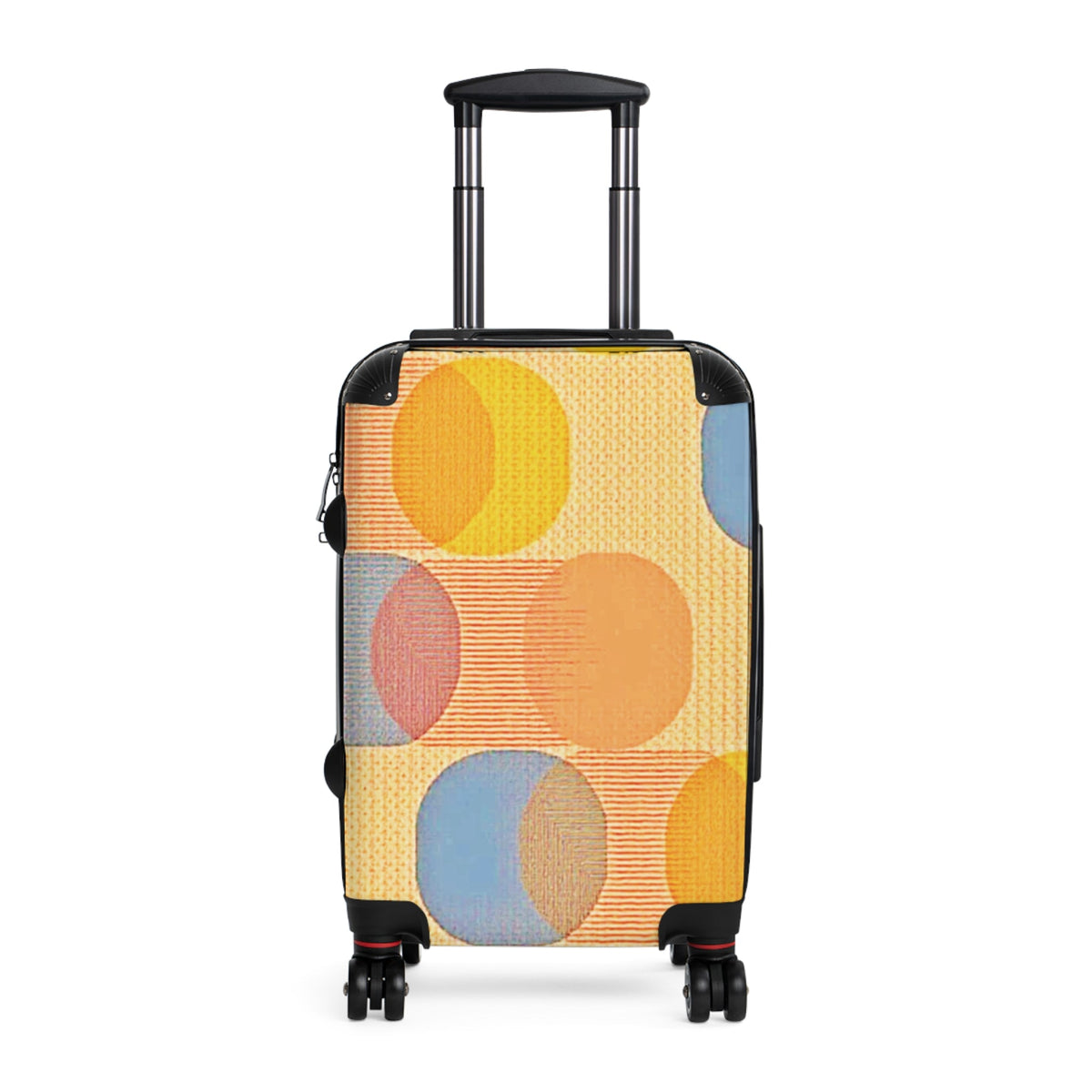 Valise Cabine Motif Cercle Rétro — Bagage de Voyage Géométrique Coloré