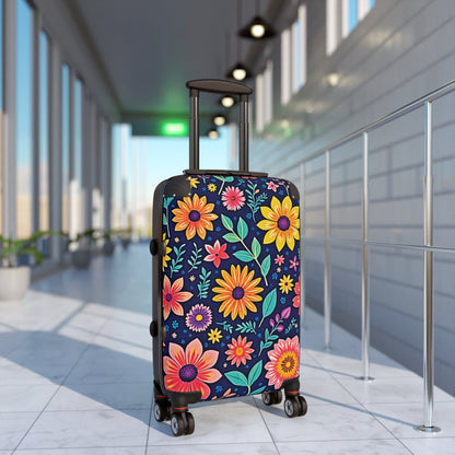 Valise cabine à motif floral — Bagage de voyage Marguerites lumineuses