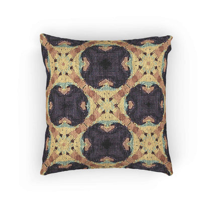 Oreiller tissé à motif mosaïque géométrique | Coussin décoratif à carreaux style bohème