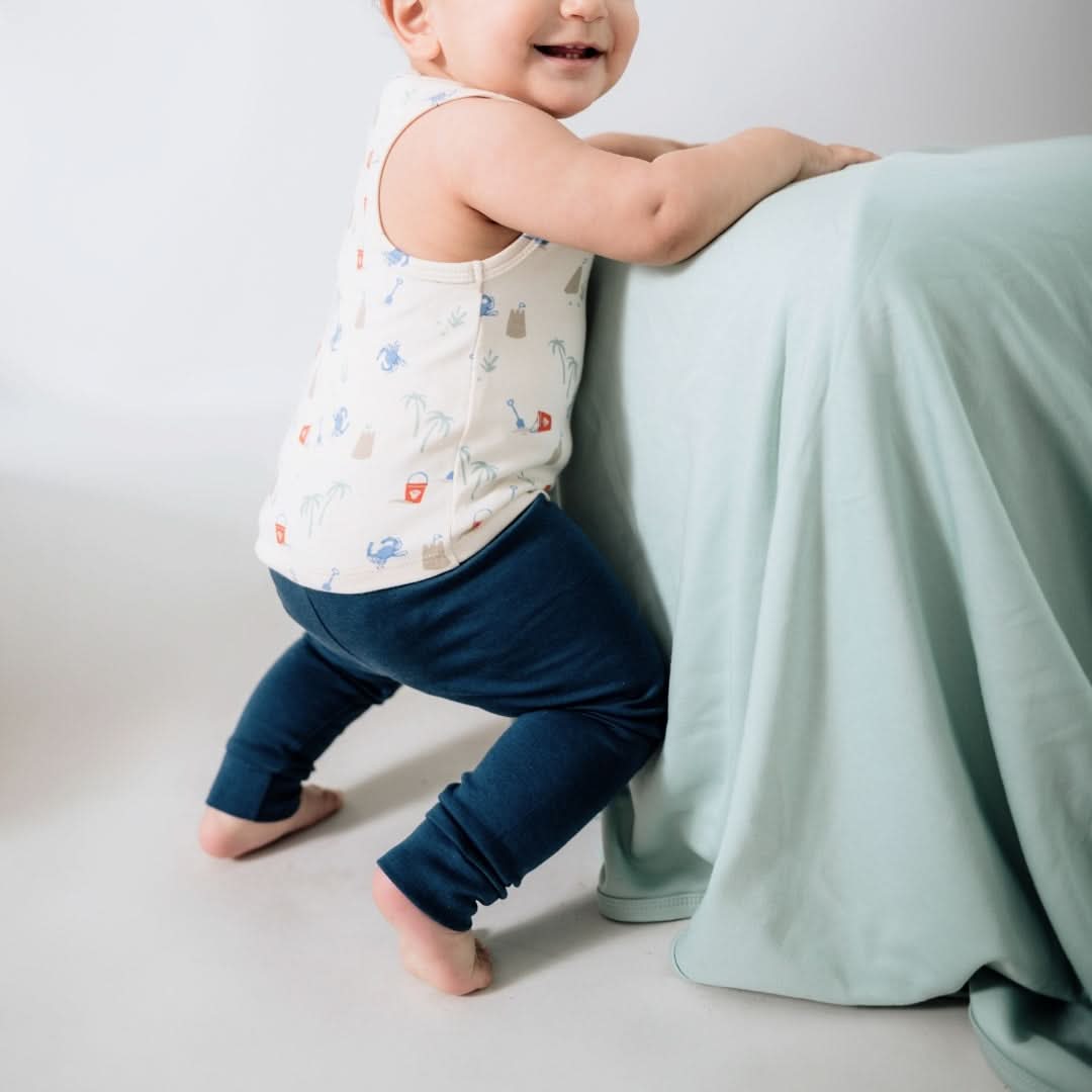 Kids' Bamboo Leggings | Tidal Blue