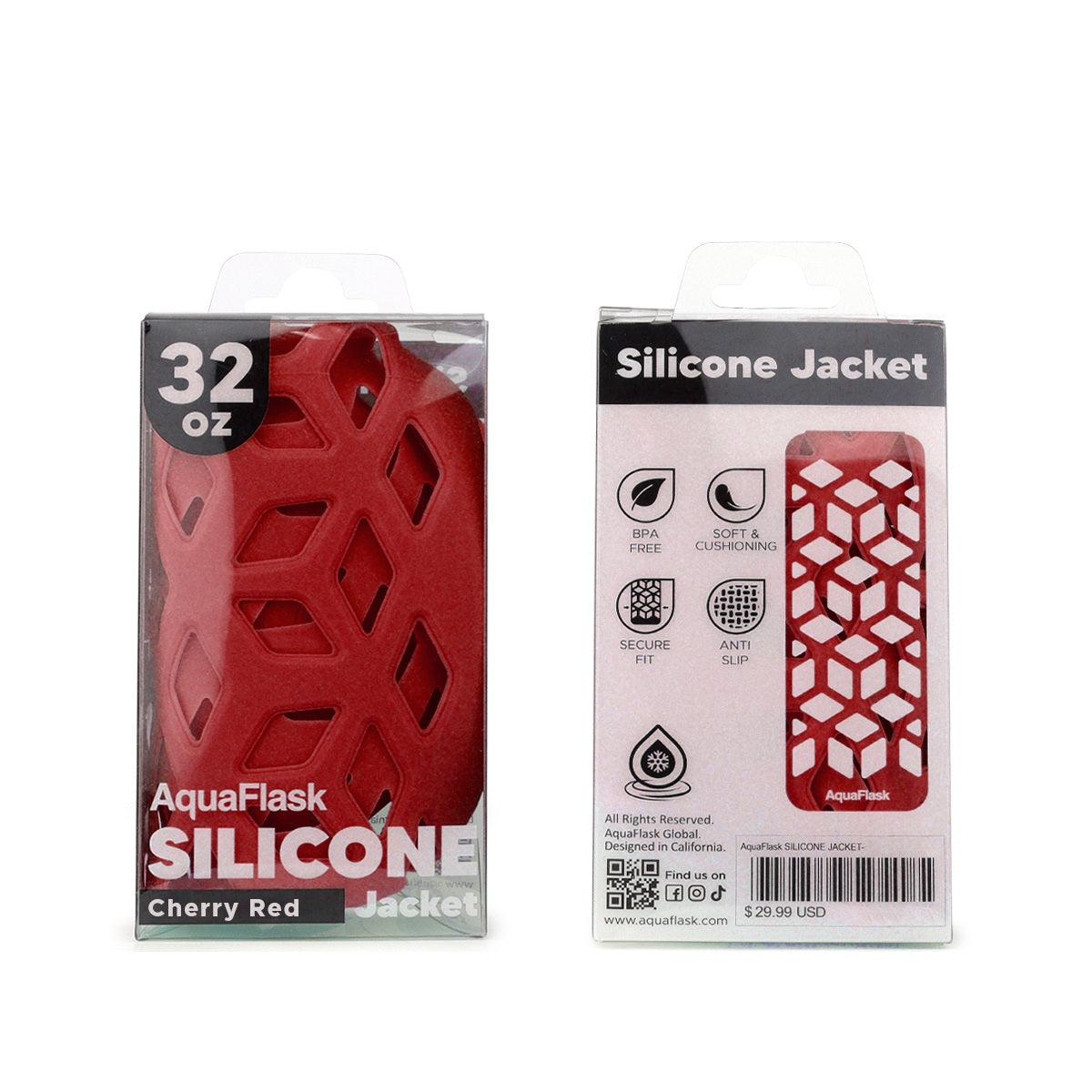 Manchon en silicone AquaFlask 32oz – Housse de bouteille durable, antidérapante et antichoc