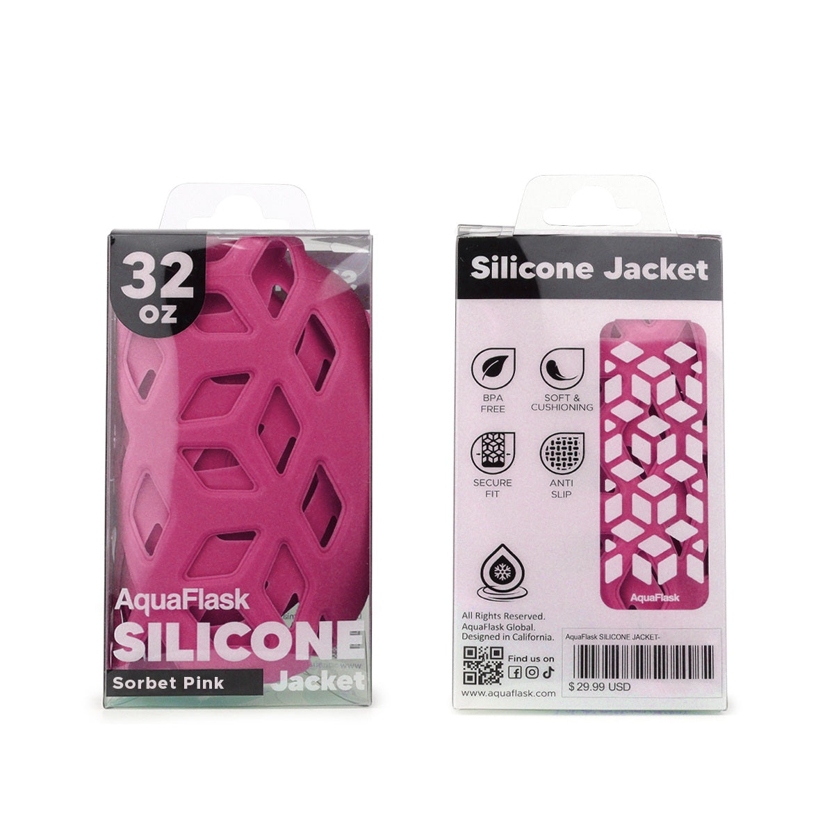 Manchon en silicone AquaFlask 32oz – Housse de bouteille durable, antidérapante et antichoc