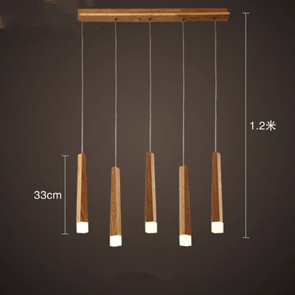 Nordic Wood Matchstick Pendant Light