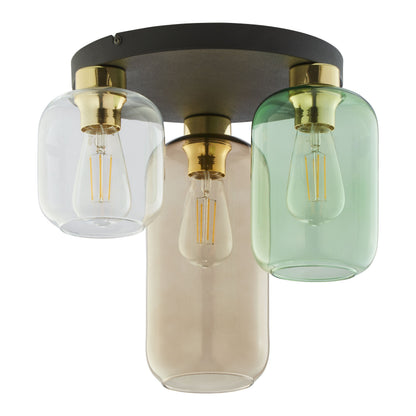 Plafonnier à 3 ampoules de style moderne du milieu du siècle MARCO pour salon, cuisine et salle à manger