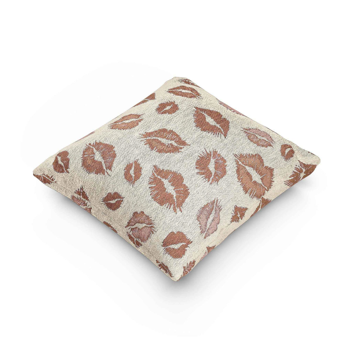 Oreiller tissé motif baisers | Coussin décoratif pour la maison et l'extérieur