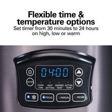 HAMILTON BEACH 33768G 6 Quart Programmable Defrost Slow Cooker