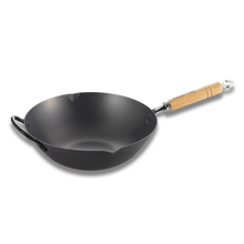 Yoshikawa Cook-Pal REN 33cm Nitrided Carbon Steel Wok