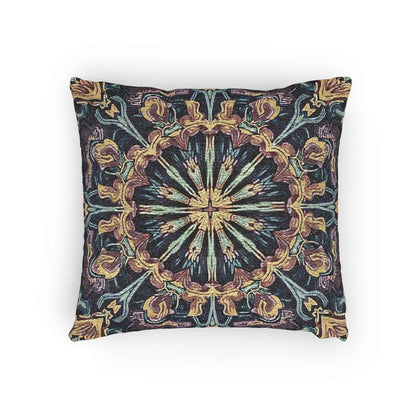 Coussin décoratif tissé en mosaïque géométrique bohème