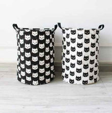 Panier à linge chat noir et blanc