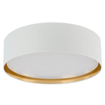 Plafonnier Bilbao doré en tissu pour chambre, couloir et salon