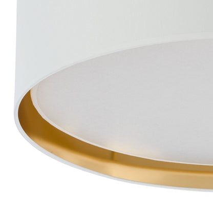 Plafonnier Bilbao doré en tissu pour chambre, couloir et salon