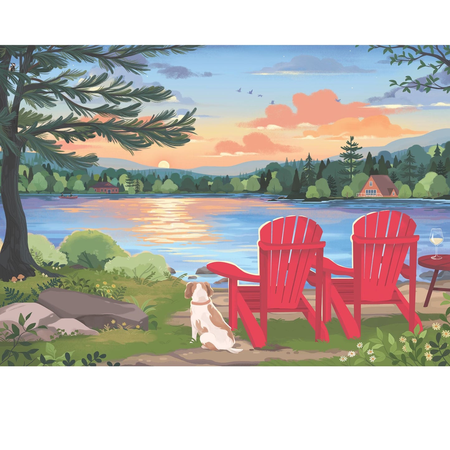 Pays des chalets | Puzzle de 500 pièces pour adultes | Conçu au Canada par Nicolle Lalonde