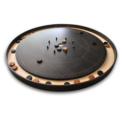 Le jeu de crokinole The Gray Maple par Crokinole Canada - Ensemble de jeu de crokinole de tournoi - Conforme aux normes de la NCA