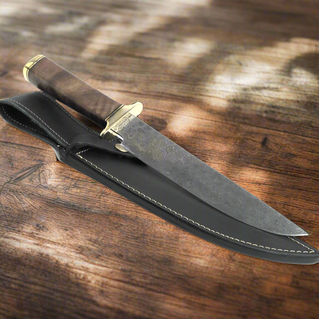 Couteau Bowie Ginza Steel Haruto-III - Lame de 9" avec étui en cuir